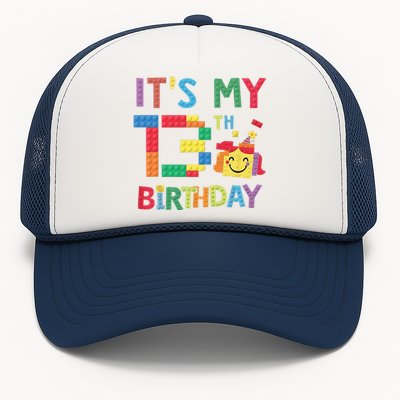 Master Builder 13th ItS My 13th Birthday Brick Blocks Trucker Hat