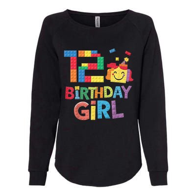 Master Builder 12th Birthday Girl 12 Year Old Brick Blocks Womens California Wash Sweatshirt