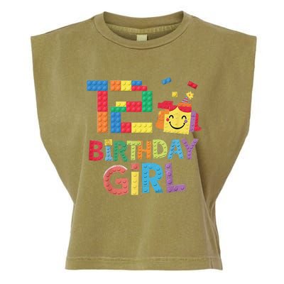 Master Builder 12th Birthday Girl 12 Year Old Brick Blocks Garment-Dyed Women's Muscle Tee