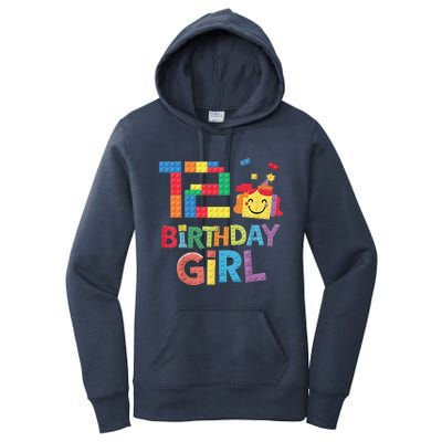 Master Builder 12th Birthday Girl 12 Year Old Brick Blocks Women's Pullover Hoodie