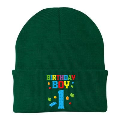 Master Builder 1st Birthday Boy 1 One Year Building Bricks Knit Cap Winter Beanie