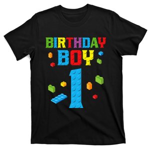 Master Builder 1st Birthday Boy 1 One Year Building Bricks T-Shirt