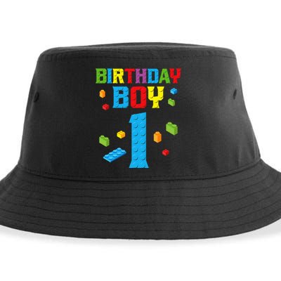 Master Builder 1st Birthday Boy 1 One Year Building Bricks Sustainable Bucket Hat