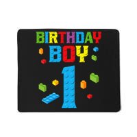 Master Builder 1st Birthday Boy 1 One Year Building Bricks Mousepad