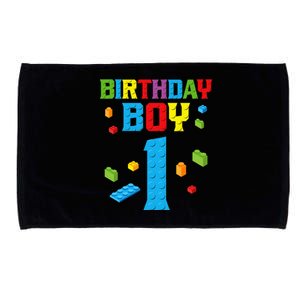 Master Builder 1st Birthday Boy 1 One Year Building Bricks Microfiber Hand Towel