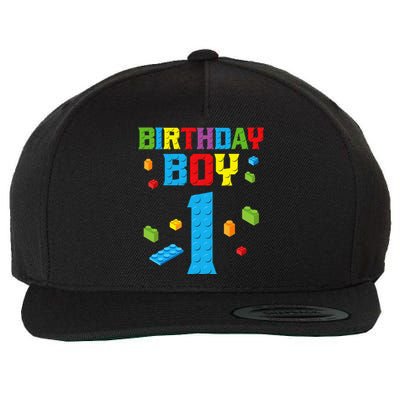 Master Builder 1st Birthday Boy 1 One Year Building Bricks Wool Snapback Cap