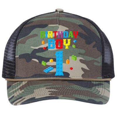 Master Builder 1st Birthday Boy 1 One Year Building Bricks Retro Rope Trucker Hat Cap