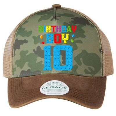 Master Builder 10th Birthday Boy Ten 10 Year Building Bricks Legacy Tie Dye Trucker Hat