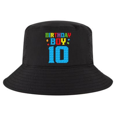 Master Builder 10th Birthday Boy Ten 10 Year Building Bricks Cool Comfort Performance Bucket Hat