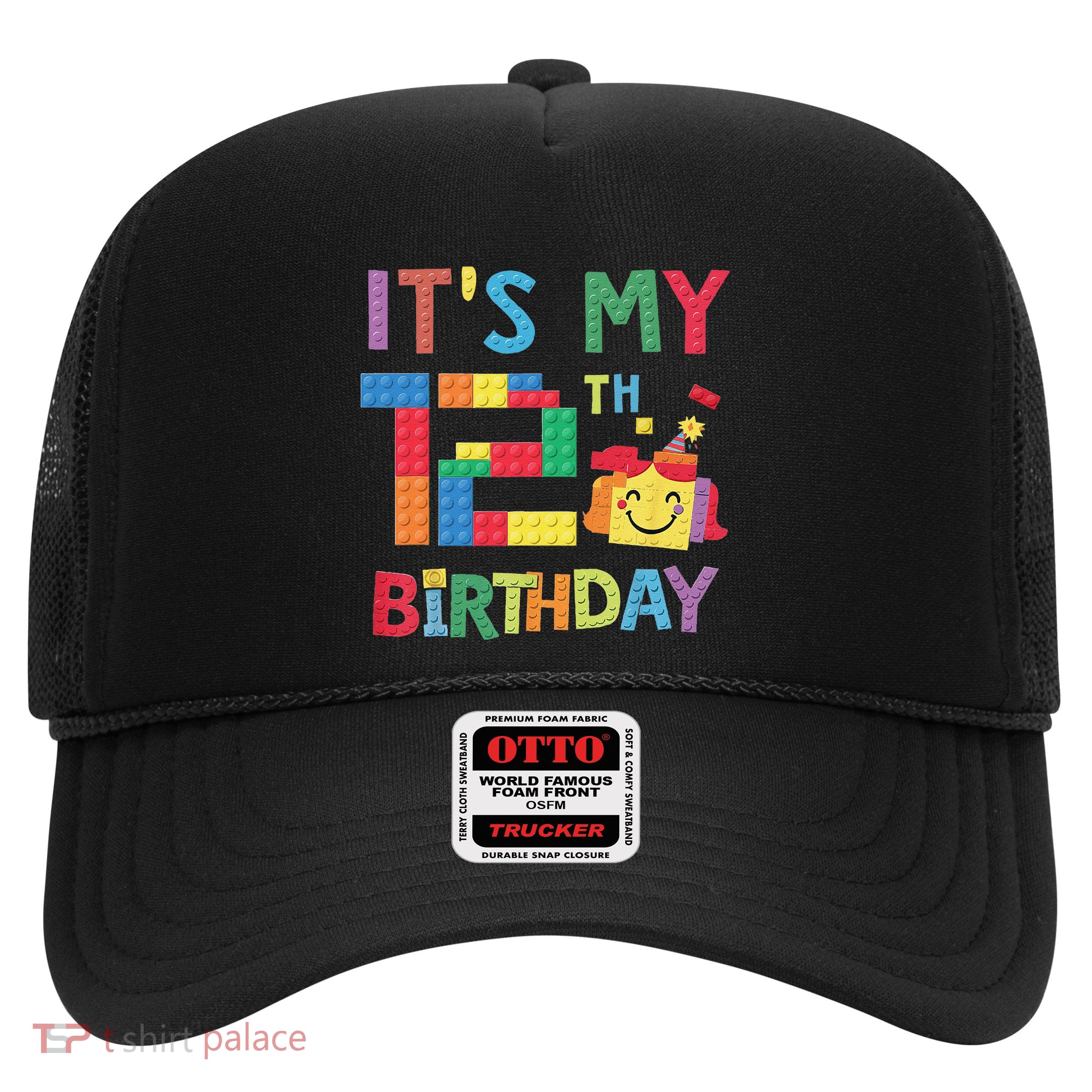 Master Builder 12th ItS My 12th Birthday Brick Blocks Trucker Hat