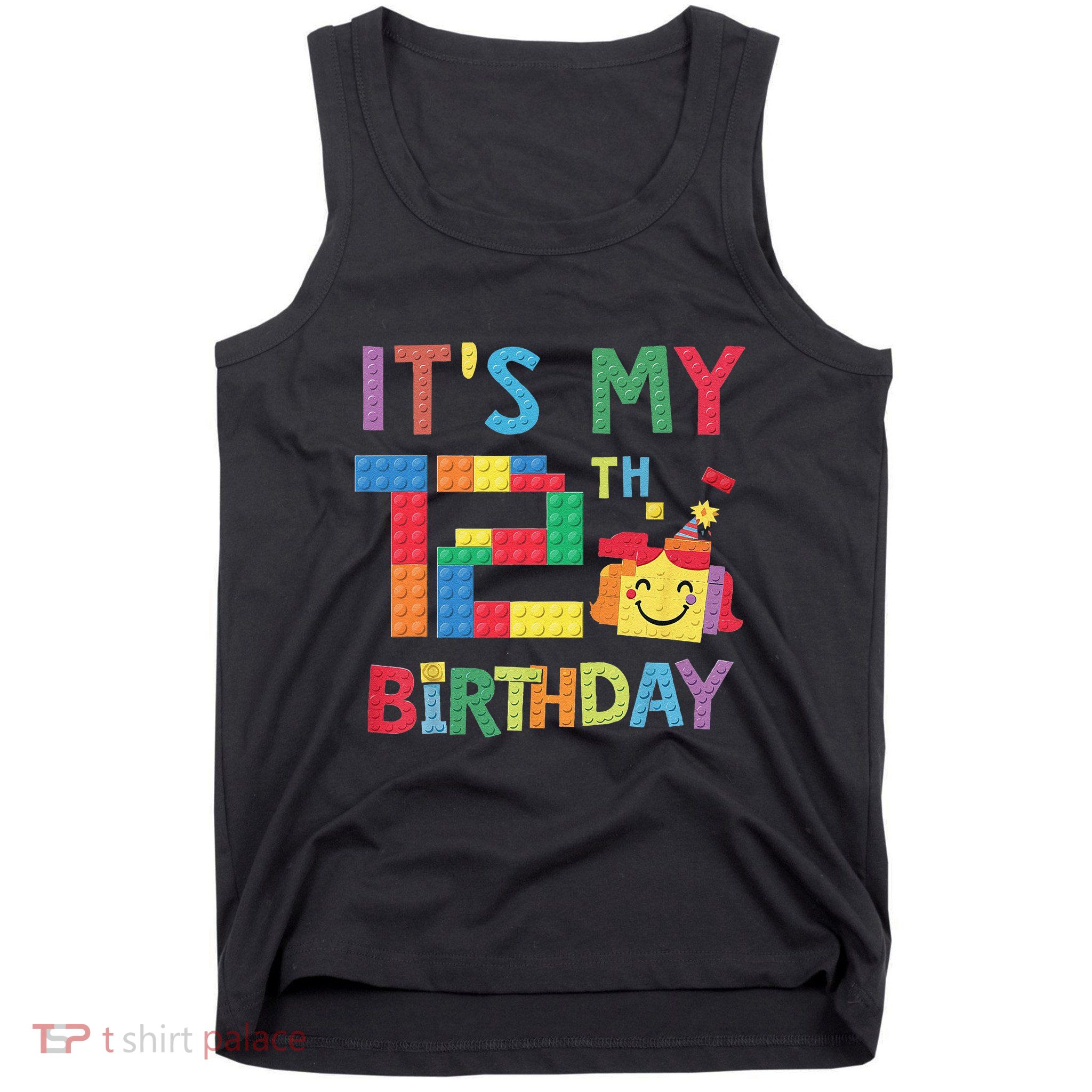 Master Builder 12th ItS My 12th Birthday Brick Blocks Tank Top
