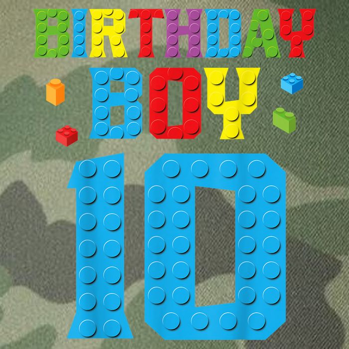 Master Builder 10th Birthday Boy Ten 10 Year Building Bricks Legacy Tie Dye Trucker Hat
