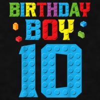Master Builder 10th Birthday Boy Ten 10 Year Building Bricks Ladies PosiCharge Tri-Blend Wicking Tank