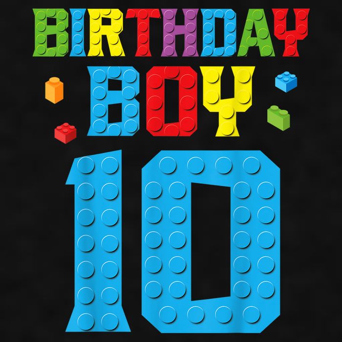 Master Builder 10th Birthday Boy Ten 10 Year Building Bricks Ladies PosiCharge Tri-Blend Wicking Tank