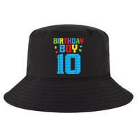 Master Builder 10th Birthday Boy Ten 10 Year Building Bricks Cool Comfort Performance Bucket Hat