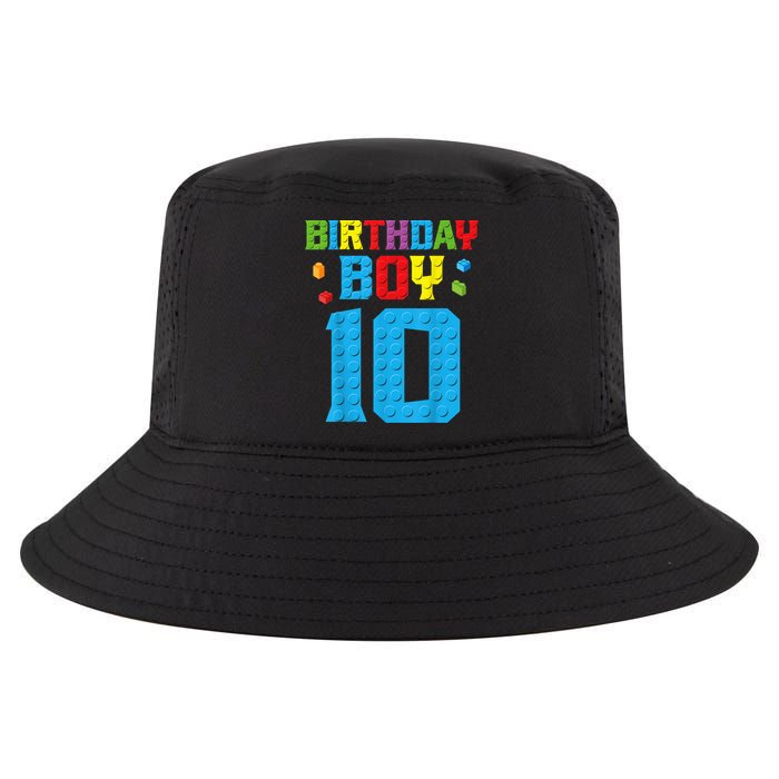 Master Builder 10th Birthday Boy Ten 10 Year Building Bricks Cool Comfort Performance Bucket Hat