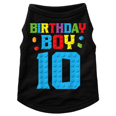 Master Builder 10th Birthday Boy Ten 10 Year Building Bricks Doggie Tank
