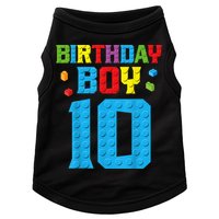 Master Builder 10th Birthday Boy Ten 10 Year Building Bricks Doggie Tank