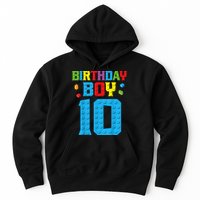 Master Builder 10th Birthday Boy Ten 10 Year Building Bricks Hoodie