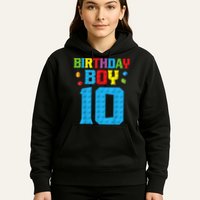 Master Builder 10th Birthday Boy Ten 10 Year Building Bricks Hoodie
