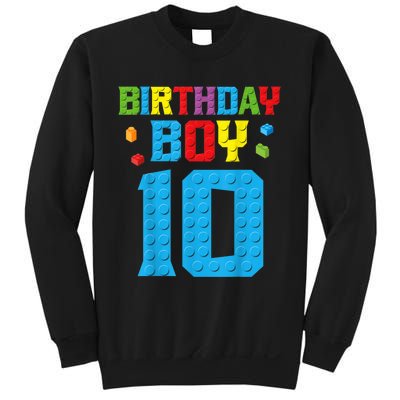 Master Builder 10th Birthday Boy Ten 10 Year Building Bricks Sweatshirt