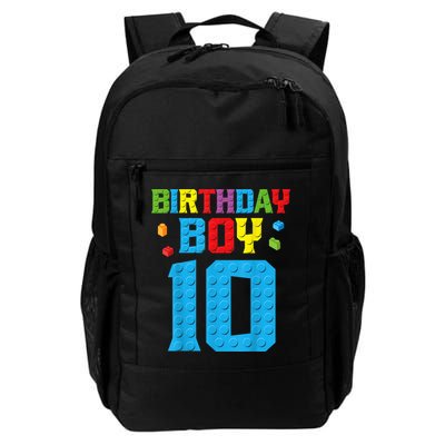 Master Builder 10th Birthday Boy Ten 10 Year Building Bricks Backpack