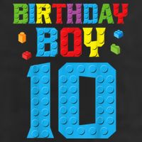 Master Builder 10th Birthday Boy Ten 10 Year Building Bricks Beanie