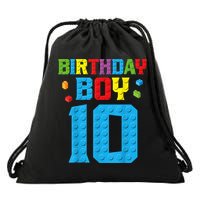 Master Builder 10th Birthday Boy Ten 10 Year Building Bricks Drawstring Bag