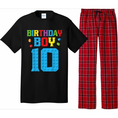 Master Builder 10th Birthday Boy Ten 10 Year Building Bricks Pajama Set