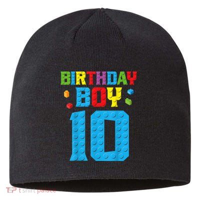 Master Builder 10th Birthday Boy Ten 10 Year Building Bricks Sustainable Beanie