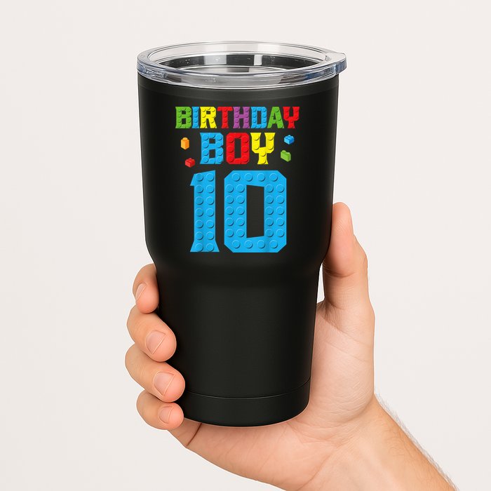Master Builder 10th Birthday Boy Ten 10 Year Building Bricks Tumbler
