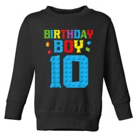 Master Builder 10th Birthday Boy Ten 10 Year Building Bricks Toddler Sweatshirt