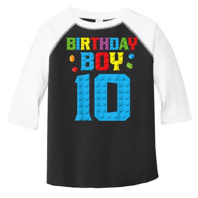 Master Builder 10th Birthday Boy Ten 10 Year Building Bricks Toddler Fine Jersey T-Shirt