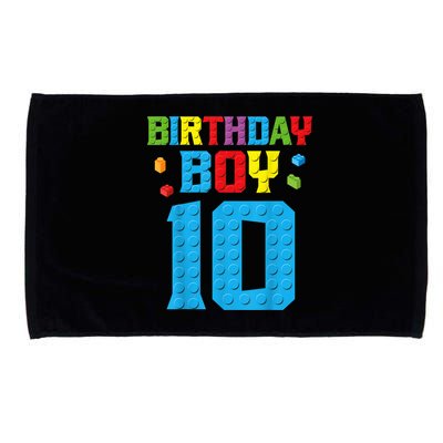 Master Builder 10th Birthday Boy Ten 10 Year Building Bricks Microfiber Hand Towel