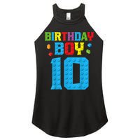 Master Builder 10th Birthday Boy Ten 10 Year Building Bricks Women's Perfect Tri Rocker Tank