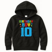 Master Builder 10th Birthday Boy Ten 10 Year Building Bricks Kids Hoodie