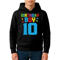 Master Builder 10th Birthday Boy Ten 10 Year Building Bricks Kids Hoodie