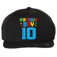 Master Builder 10th Birthday Boy Ten 10 Year Building Bricks Wool Snapback Cap