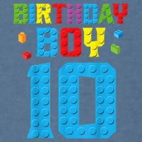 Master Builder 10th Birthday Boy Ten 10 Year Building Bricks Garment-Dyed Sweatshirt