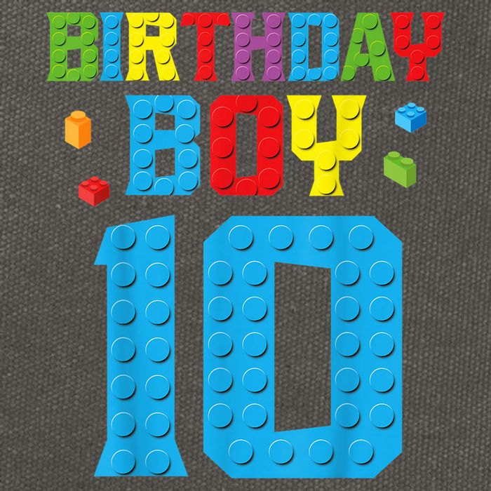 Master Builder 10th Birthday Boy Ten 10 Year Building Bricks Cotton Canvas Backpack