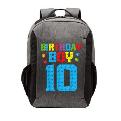 Master Builder 10th Birthday Boy Ten 10 Year Building Bricks Vector Backpack