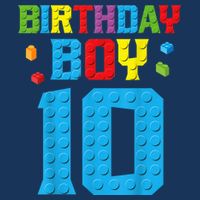 Master Builder 10th Birthday Boy Ten 10 Year Building Bricks Infant Baby Jersey Bodysuit