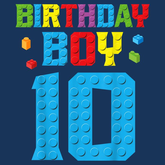 Master Builder 10th Birthday Boy Ten 10 Year Building Bricks Infant Baby Jersey Bodysuit