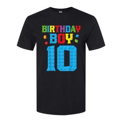 Master Builder 10th Birthday Boy Ten 10 Year Building Bricks Softstyle CVC T-Shirt