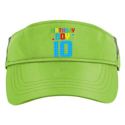 Master Builder 10th Birthday Boy Ten 10 Year Build Adult Drive Performance Visor