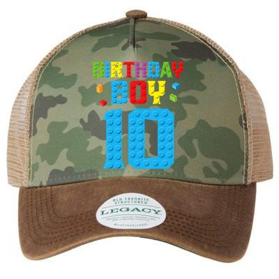 Master Builder 10th Birthday Boy Ten 10 Year Build Legacy Tie Dye Trucker Hat