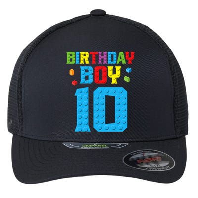 Master Builder 10th Birthday Boy Ten 10 Year Build Flexfit Unipanel Trucker Cap