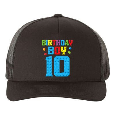 Master Builder 10th Birthday Boy Ten 10 Year Build Yupoong Adult 5-Panel Trucker Hat