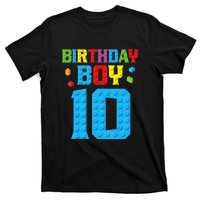 Master Builder 10th Birthday Boy Ten 10 Year Build T-Shirt