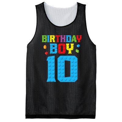 Master Builder 10th Birthday Boy Ten 10 Year Build Mesh Reversible Basketball Jersey Tank